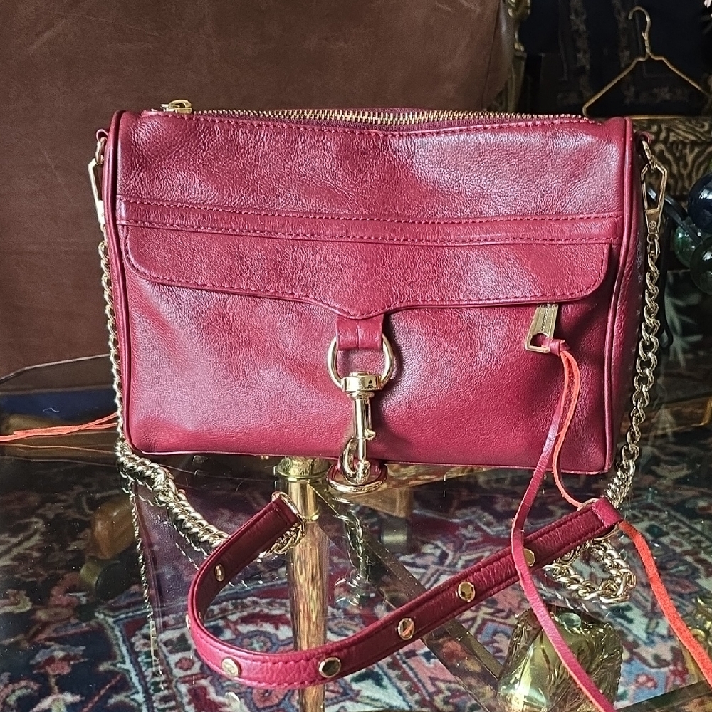 Rebecca Minkoff Red Crossbody Bag with Chain Strap
